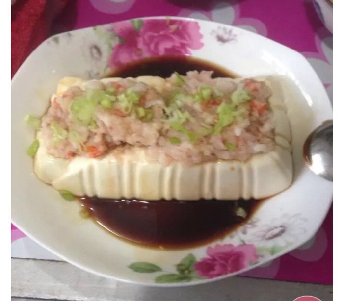 虾蓉蒸豆腐