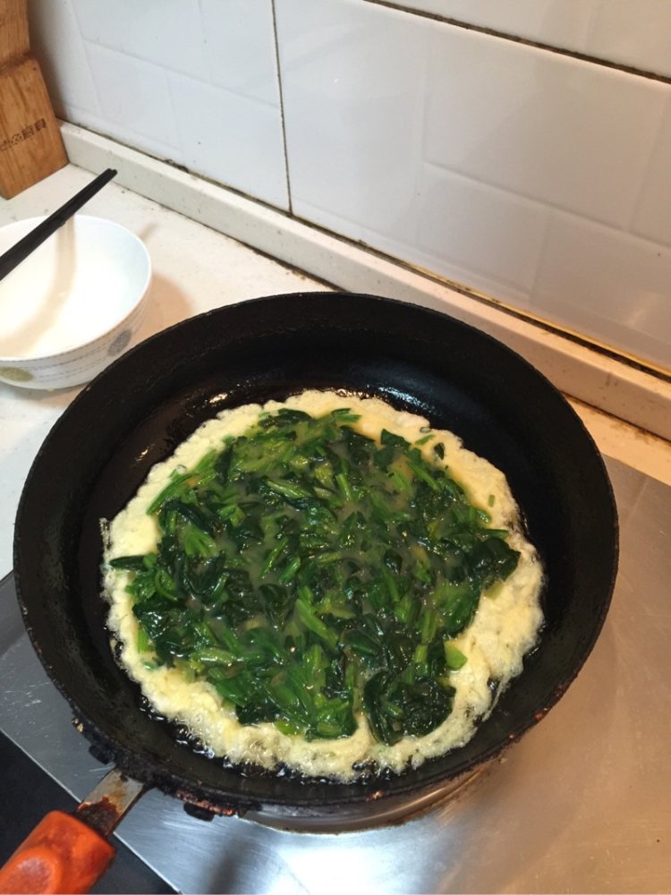 鸡蛋菠菜饼