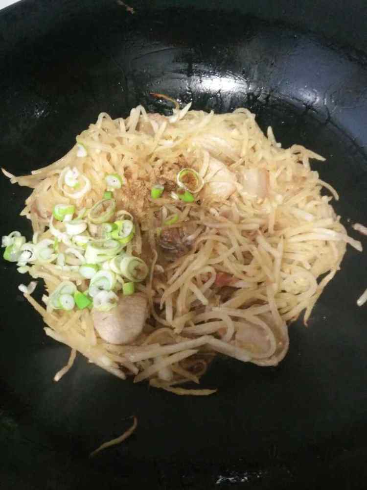 肉炒白萝卜丝