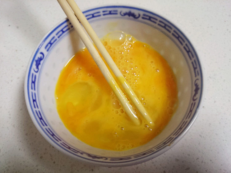 青菜鸡蛋煮豆丝