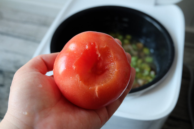 豆角腊肠番茄饭