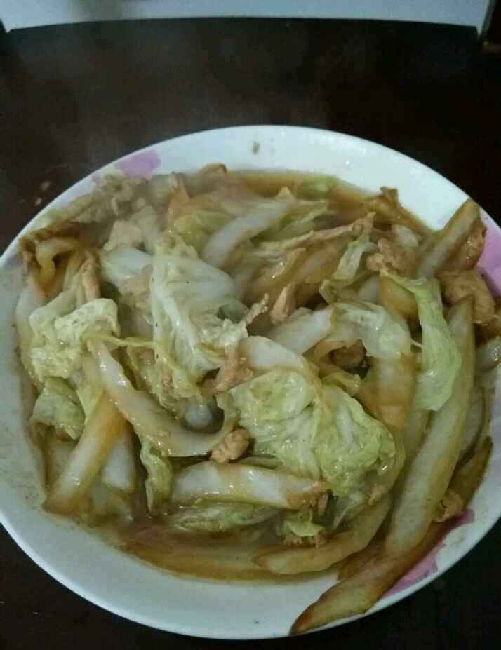 肉丝白菜