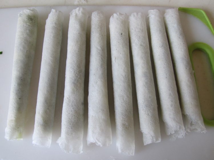 龙利鱼韭菜春卷
