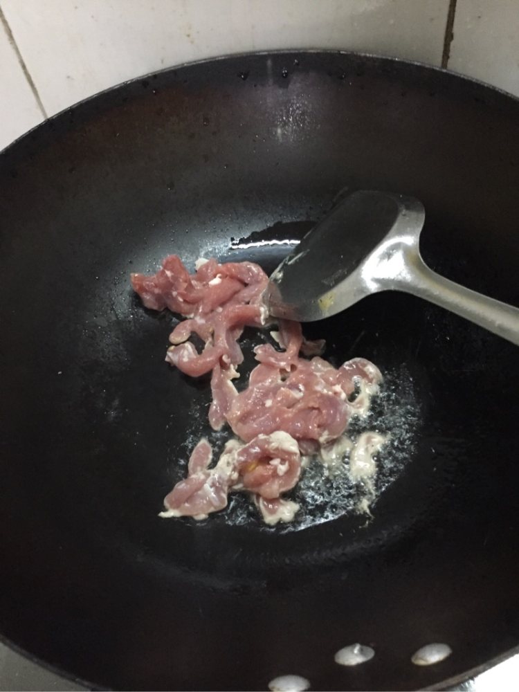 菜心木耳炒肉丝