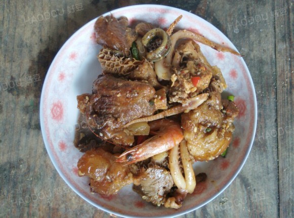 基围虾炒肉