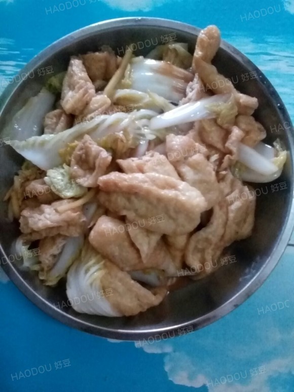 娃娃菜炒油豆腐