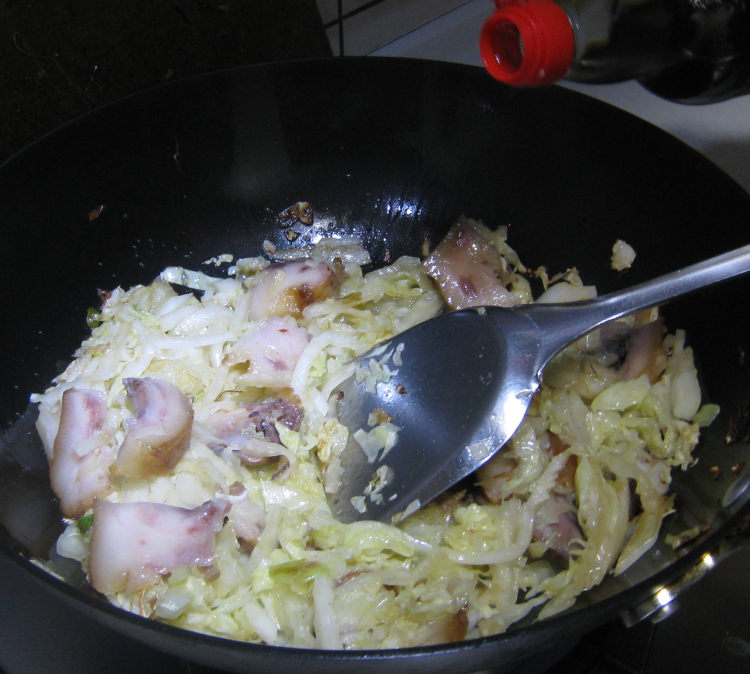 猪头肉炒白菜