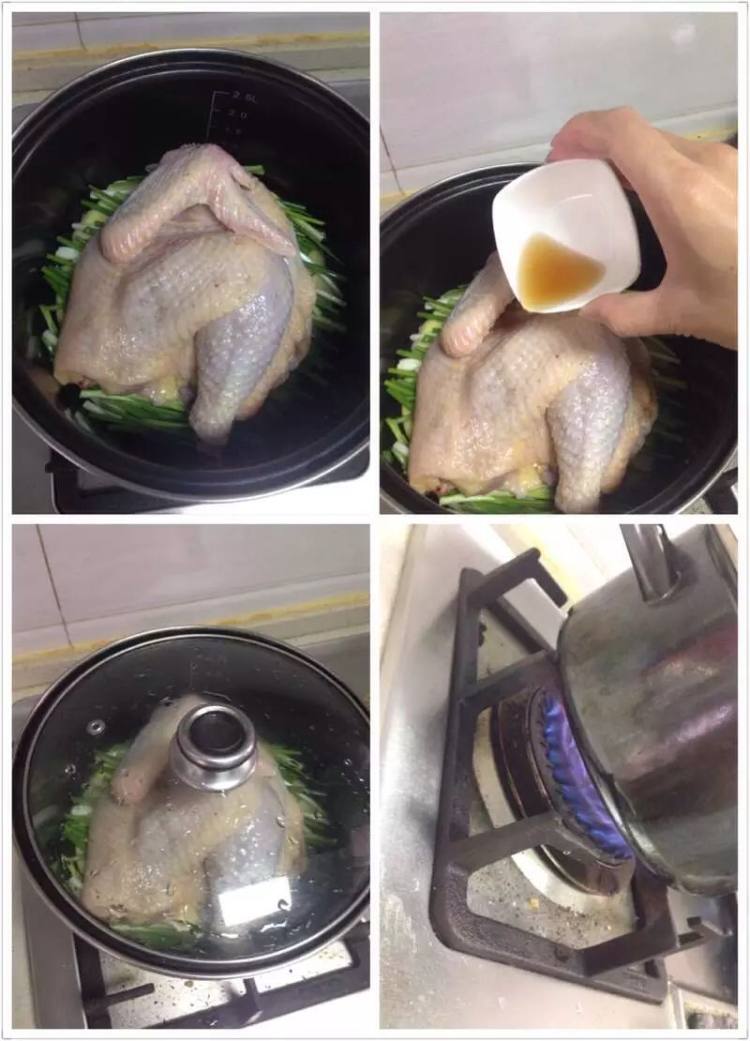 无水葱油鸡