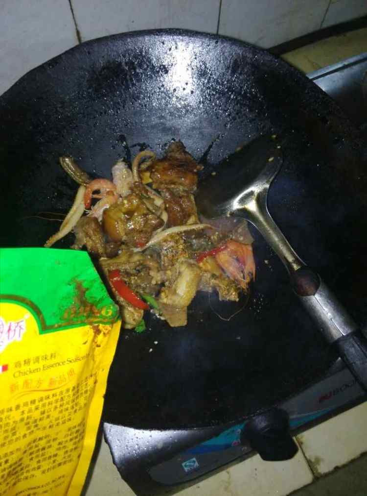 基围虾炒肉