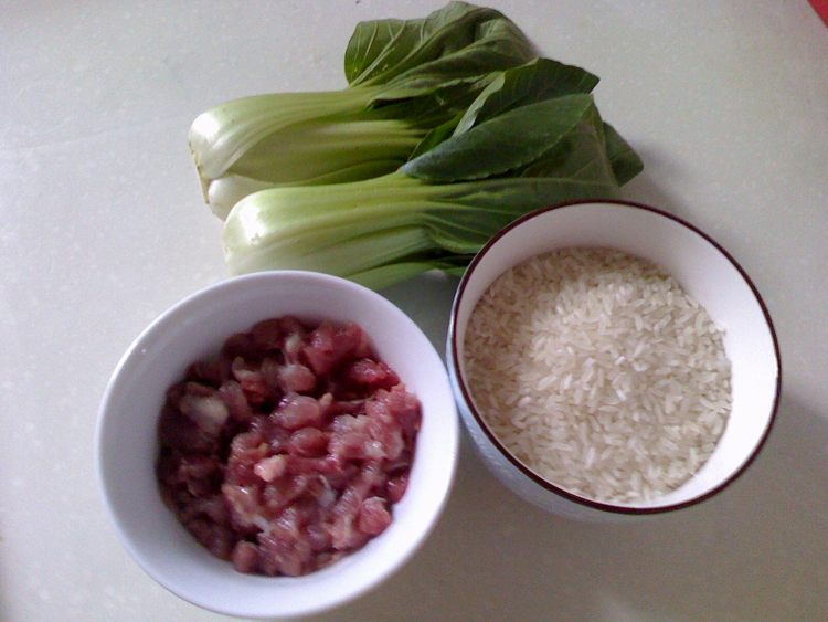 青菜肉末饭