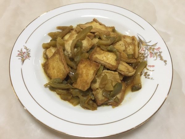 榨菜炒煎豆腐