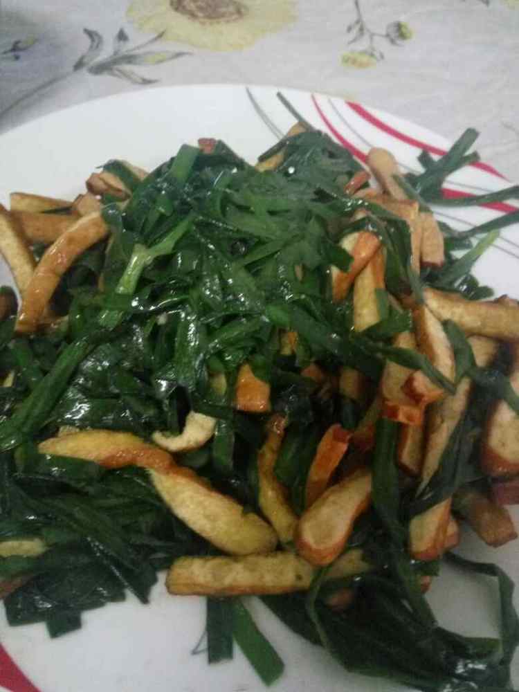 韭菜炒酱豆干