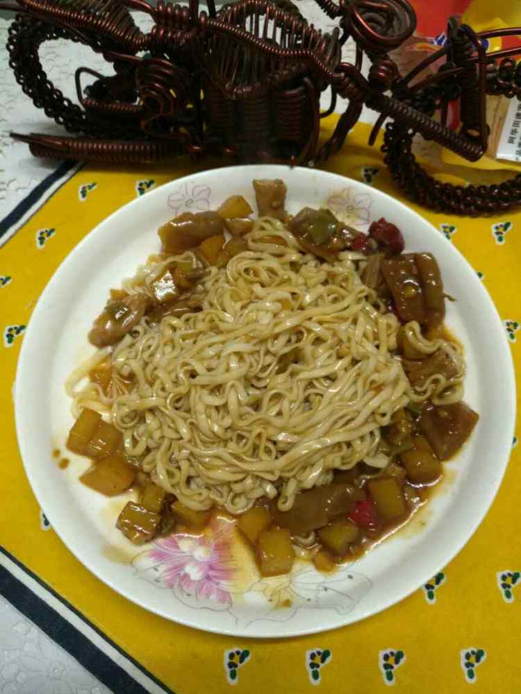 土豆豆角拌面