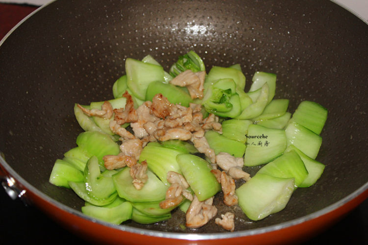 肉片炒青菜