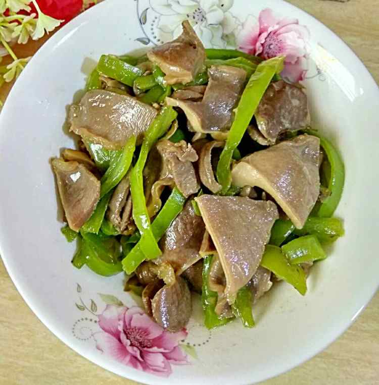 青椒炒鸭胗