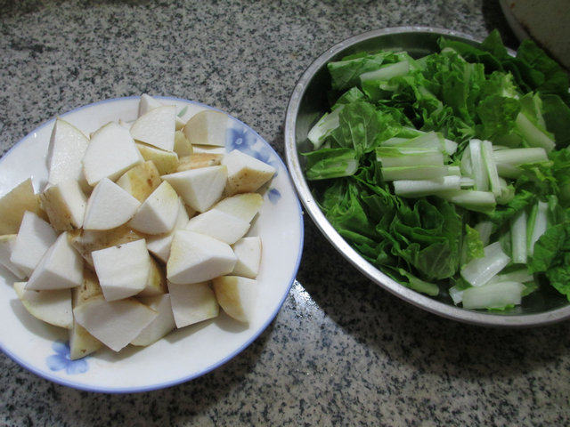 小白菜煮香芋