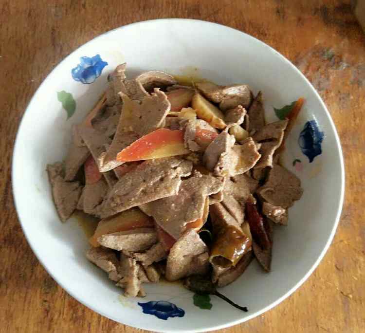 泡菜炒猪肝
