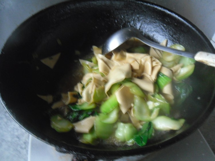 干豆腐烧油菜