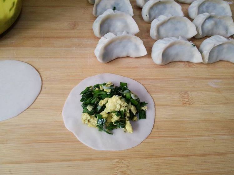 韭菜虾米抱蛋煎饺