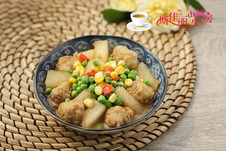 杂蔬冬瓜烧土豆丸