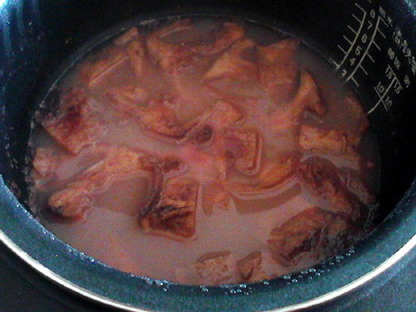 榴莲壳红豆汤