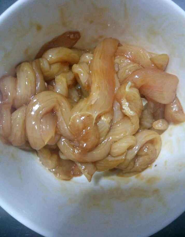 豆泡炒鸡肉丝