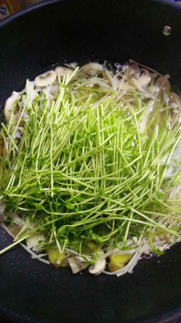 豆苗蘑菇汤
