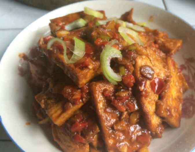 豆瓣酱炒豆腐