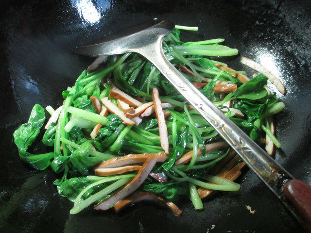 香干鸡毛菜炒面