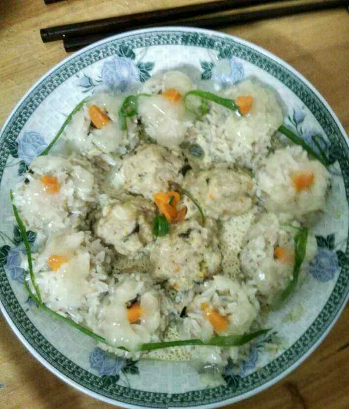 糯米香菇蒸肉丸