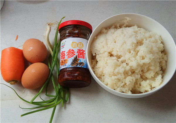 海参酱胡萝卜蛋炒饭