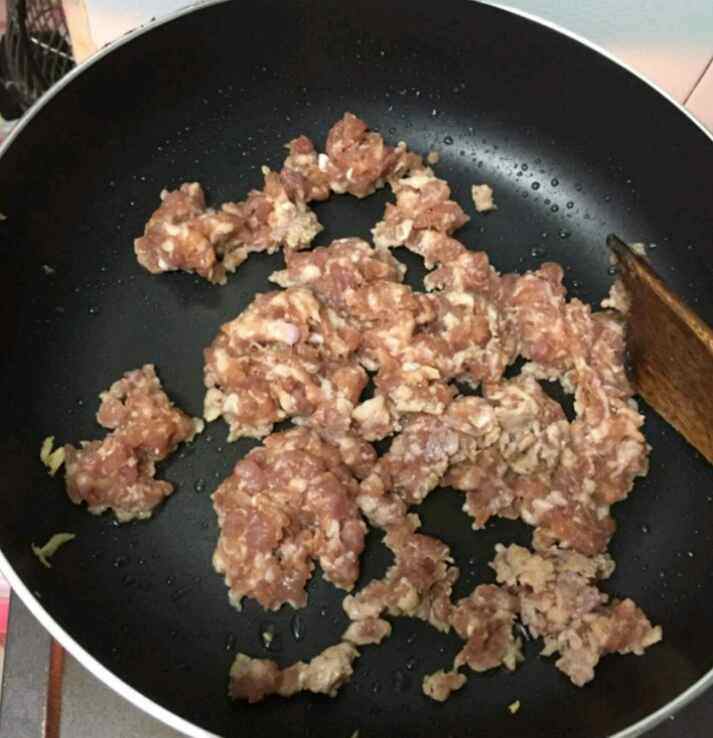 豆角炒肉末