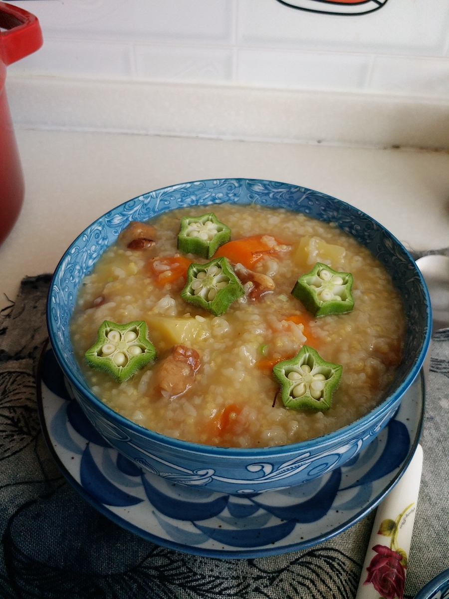 秋葵玉米早餐粥