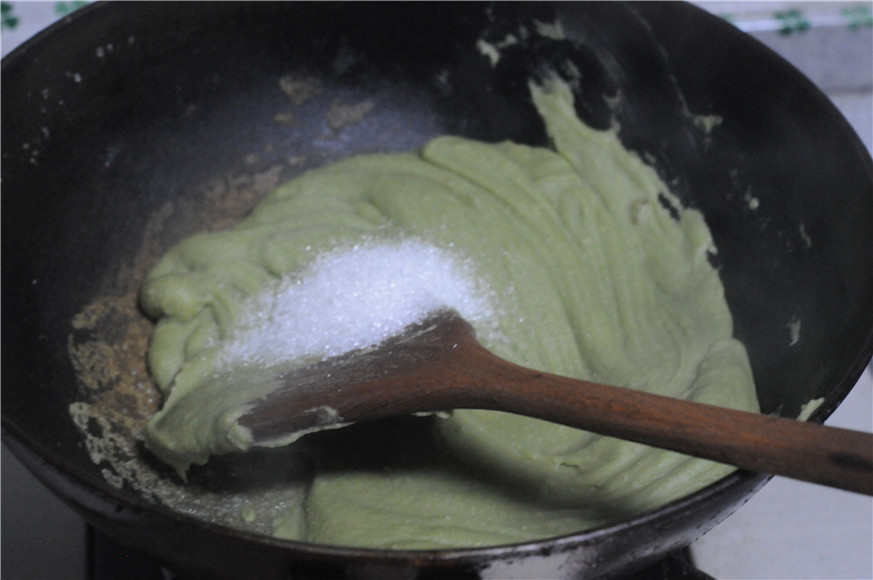 红薯叶绿豆糕