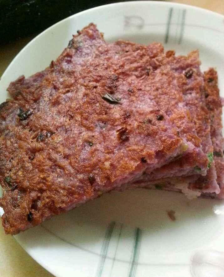 葱油紫薯饼