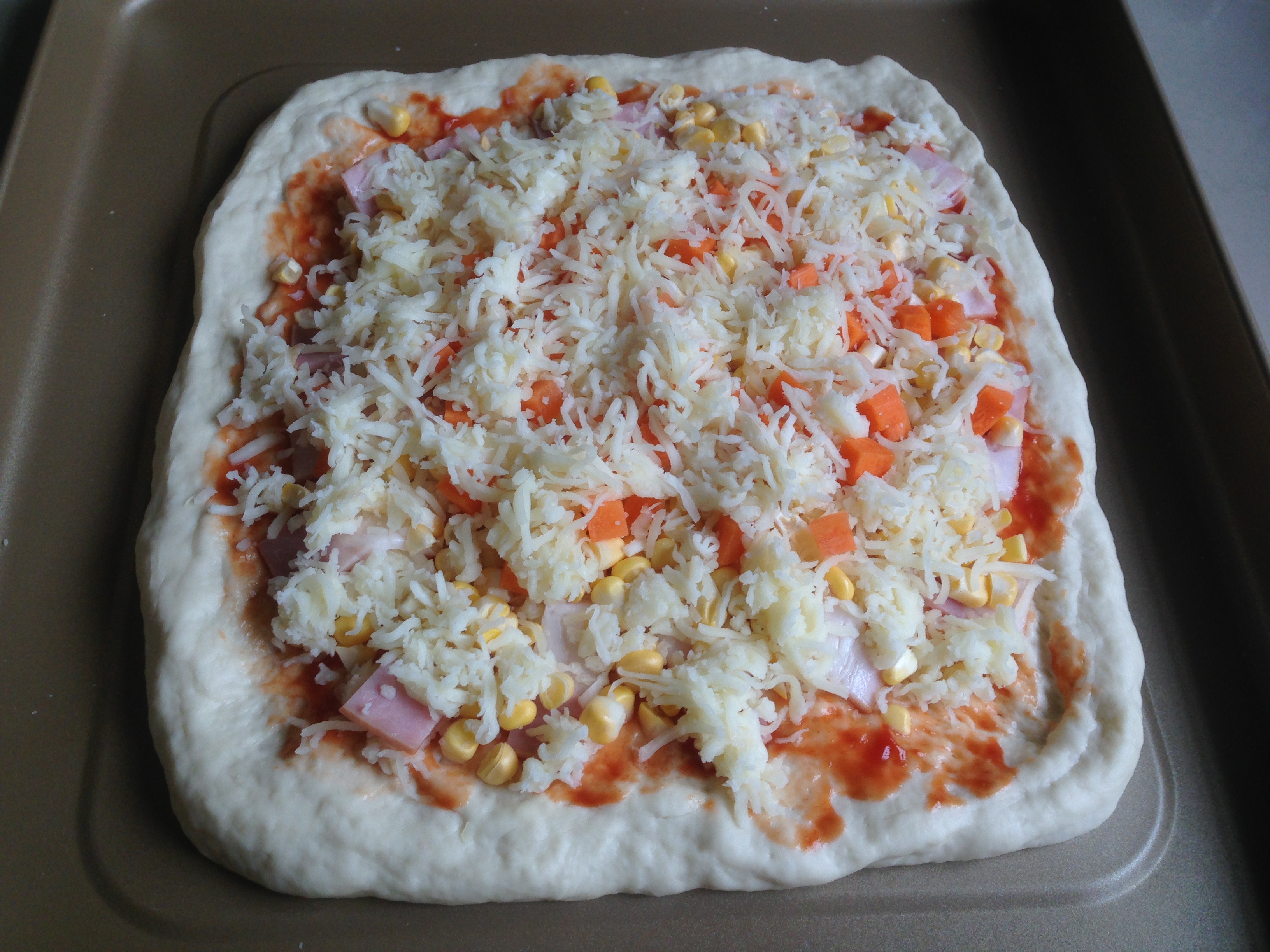 玉米培根披萨