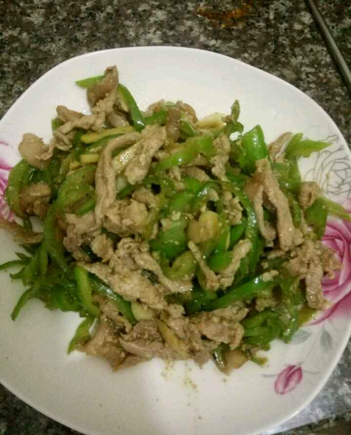 青菜炒肉丝