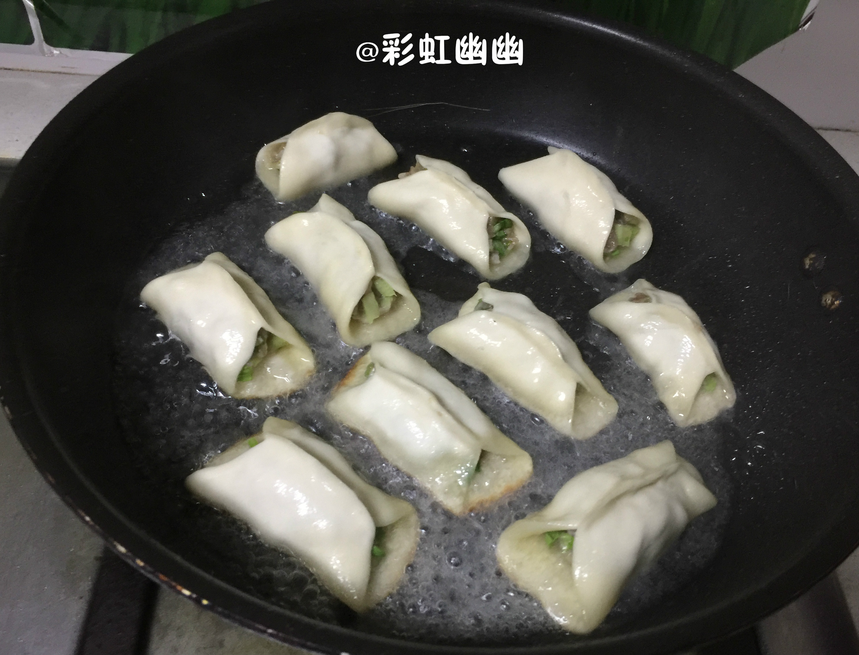 猪肉毛芹菜锅贴