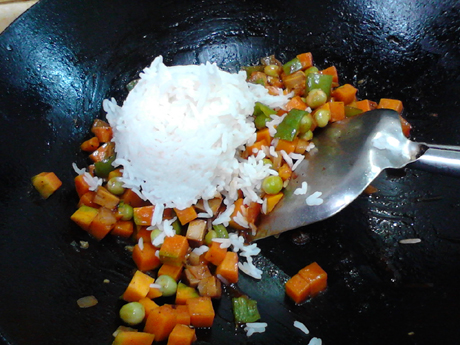 香辣南瓜鸡丁炒饭