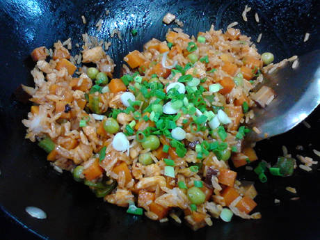 香辣南瓜鸡丁炒饭