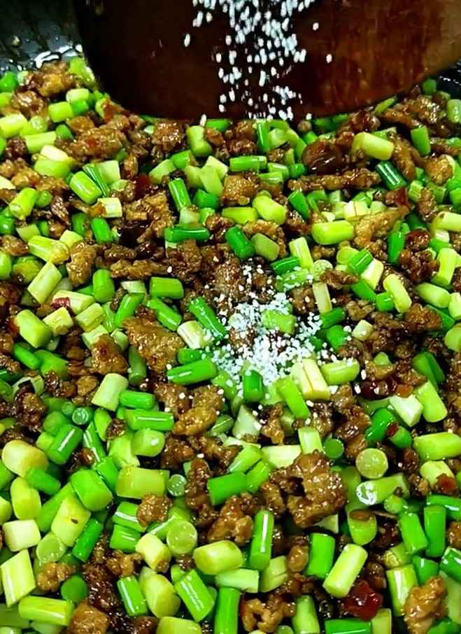 蒜苔肉末