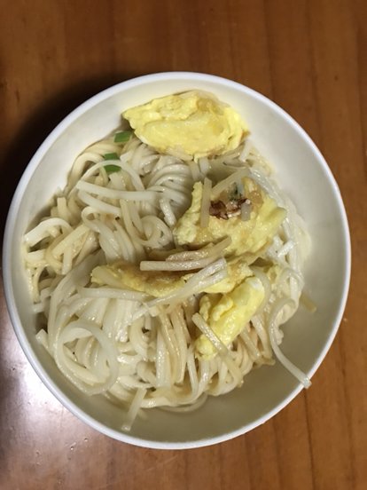 鸡蛋炒挂面