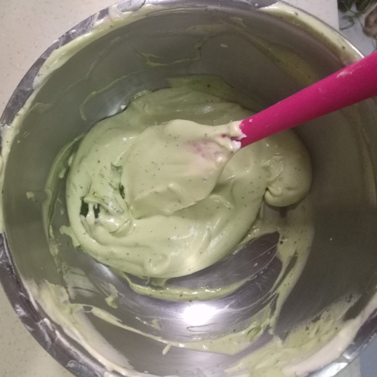 抹茶格子彩绘蛋糕