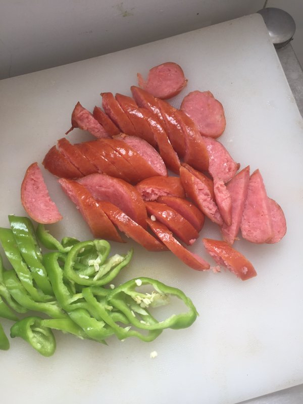 青椒炒火腿