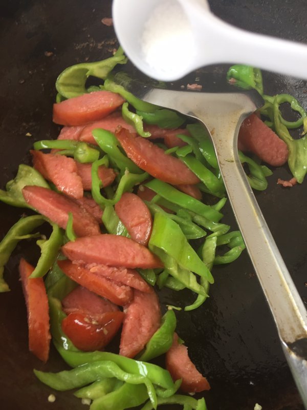 青椒炒火腿