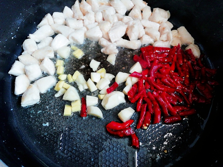 毛豆炒鸡丁