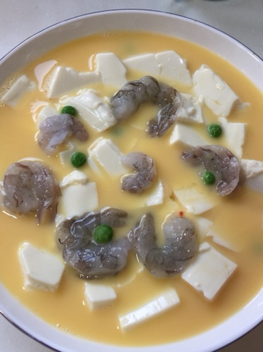 虾仁豆腐鸡蛋羹