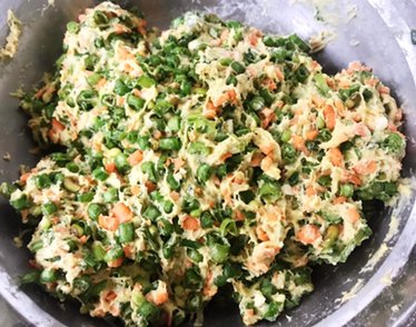 蒸豇豆胡萝卜丸
