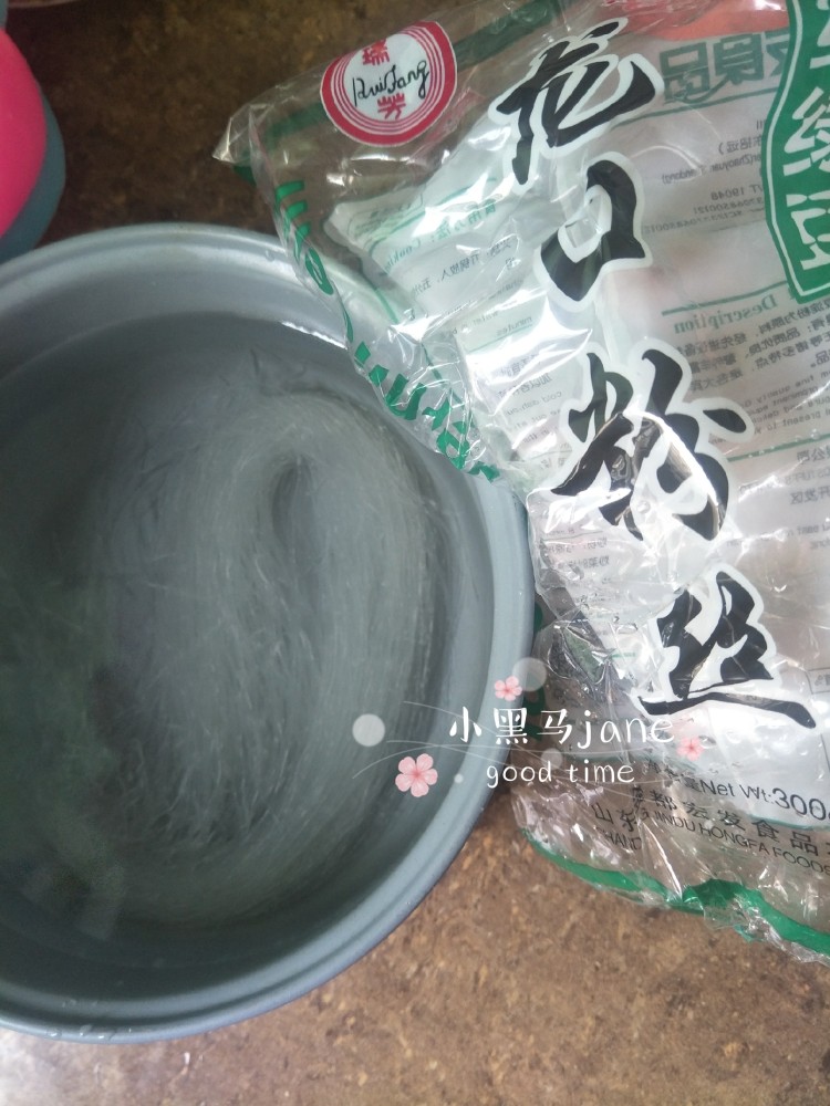 绿豆芽炒粉丝