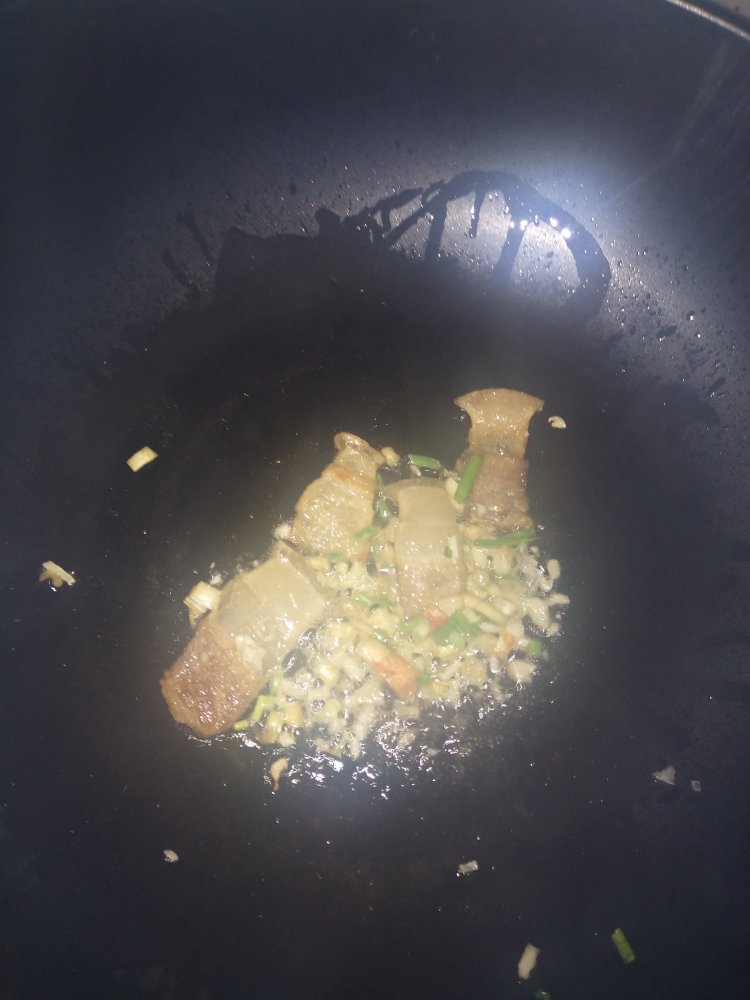 家常青菜炒面